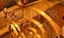 Gilding of forged railings, gilt forged products