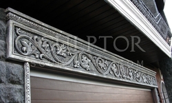 Gothic ornament on the facade of the house